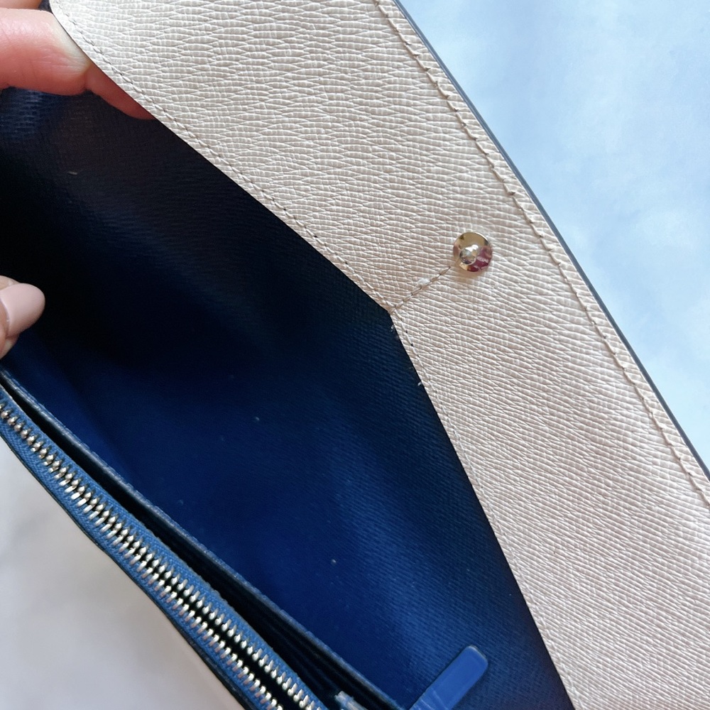 Louis Vuitton long Epi leather bifold wallet blue and white ✨ - Picture 9 of 16
